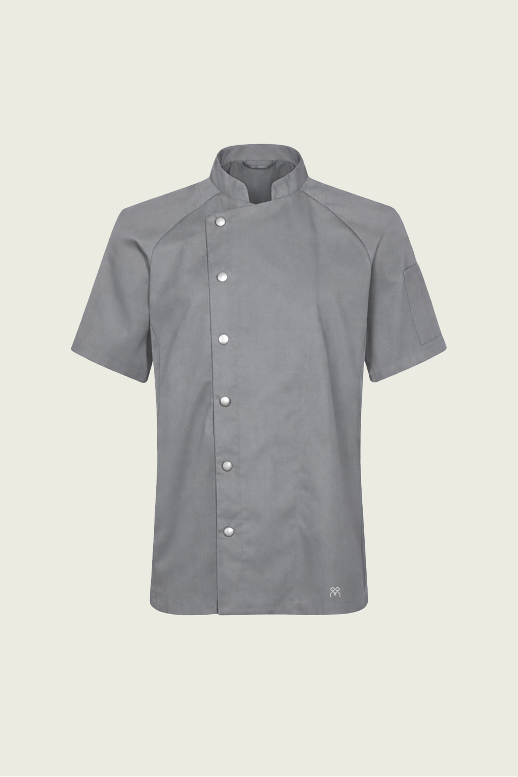 Grey Double Snap Button Chef Jacket | Mole Uniform