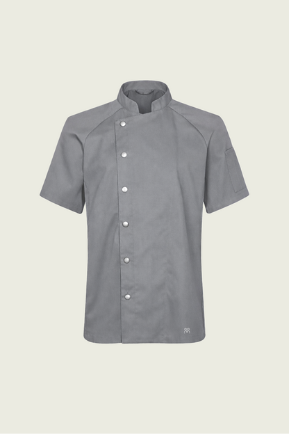 Grey Double Snap Button Chef Jacket | Mole Uniform