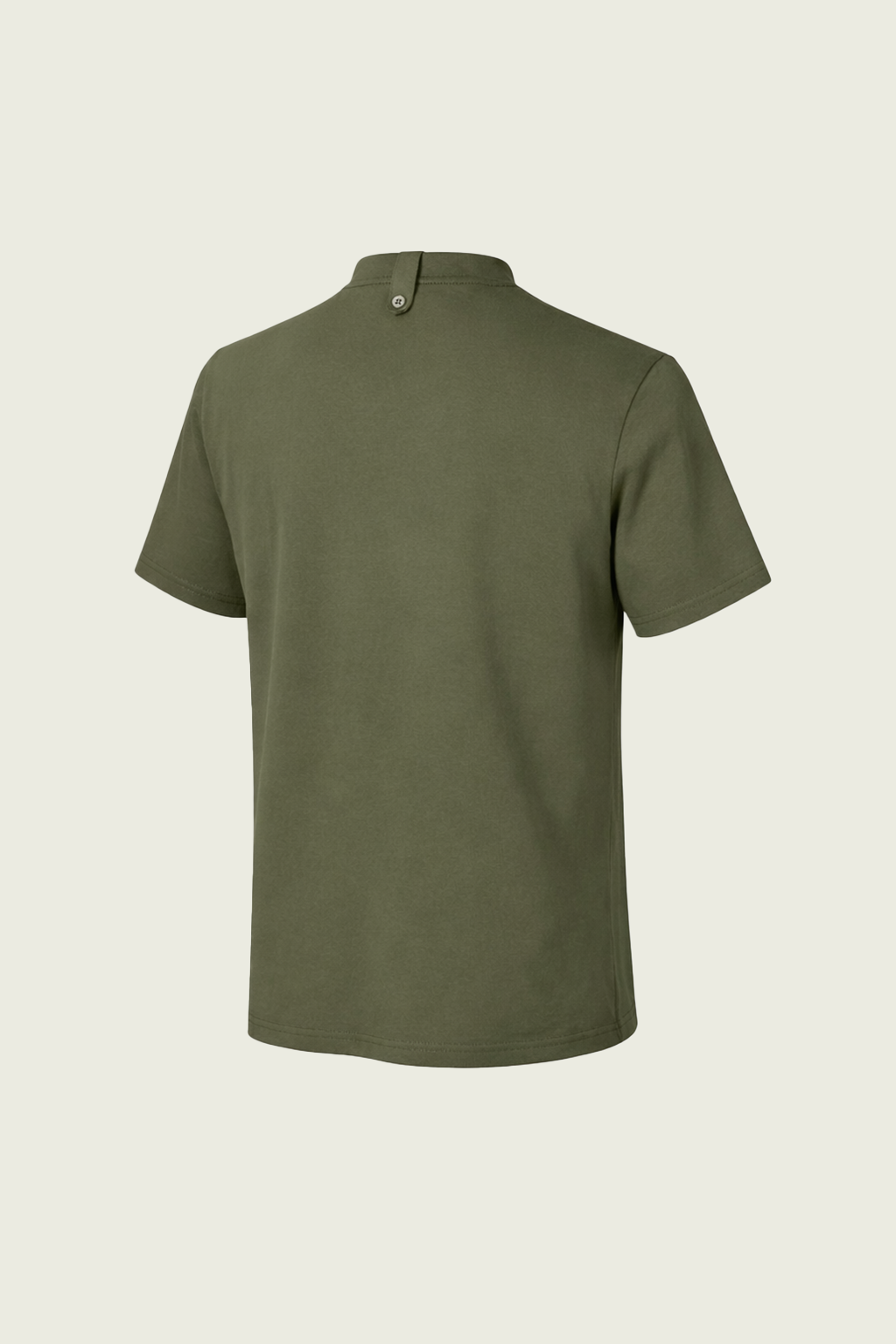 Haki Hakim Yakalı Düğmeli Şef T-shirt | Mole Uniform