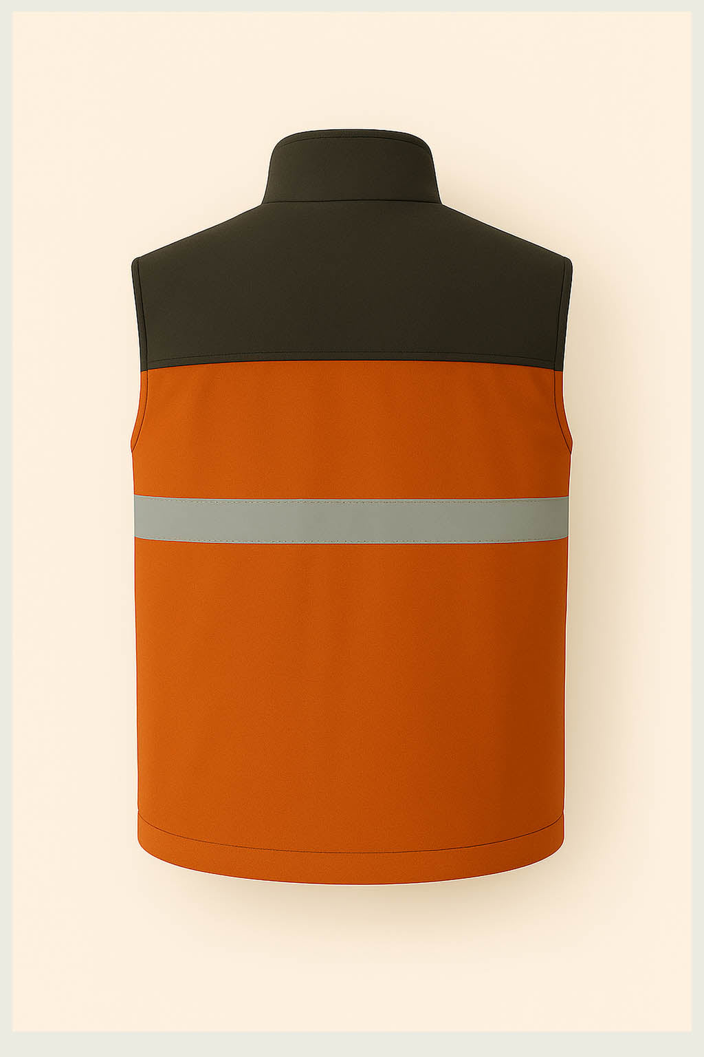 High-Visibility Softshell Vest with Orange Reflective Details - Two-Tone | Mole Uniform