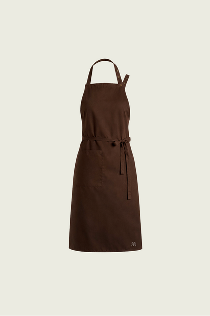 Kahverengi tam boy mutfak önlüğü - Mole Uniform profesyonel barista apronu