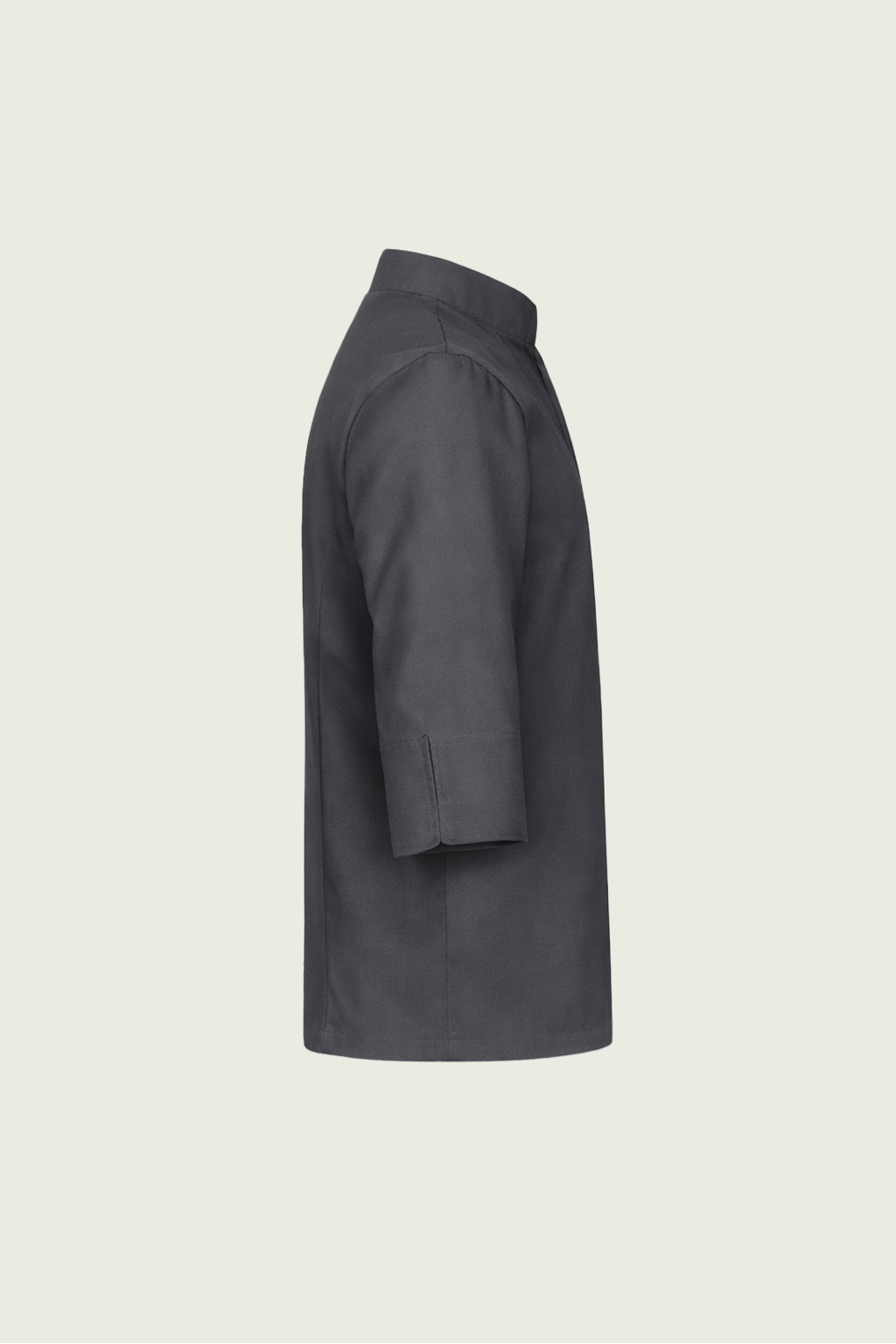 Dark Grey 3/4 Sleeve Single Row Concealed Snap Button Chef Jacket | Mole Uniform