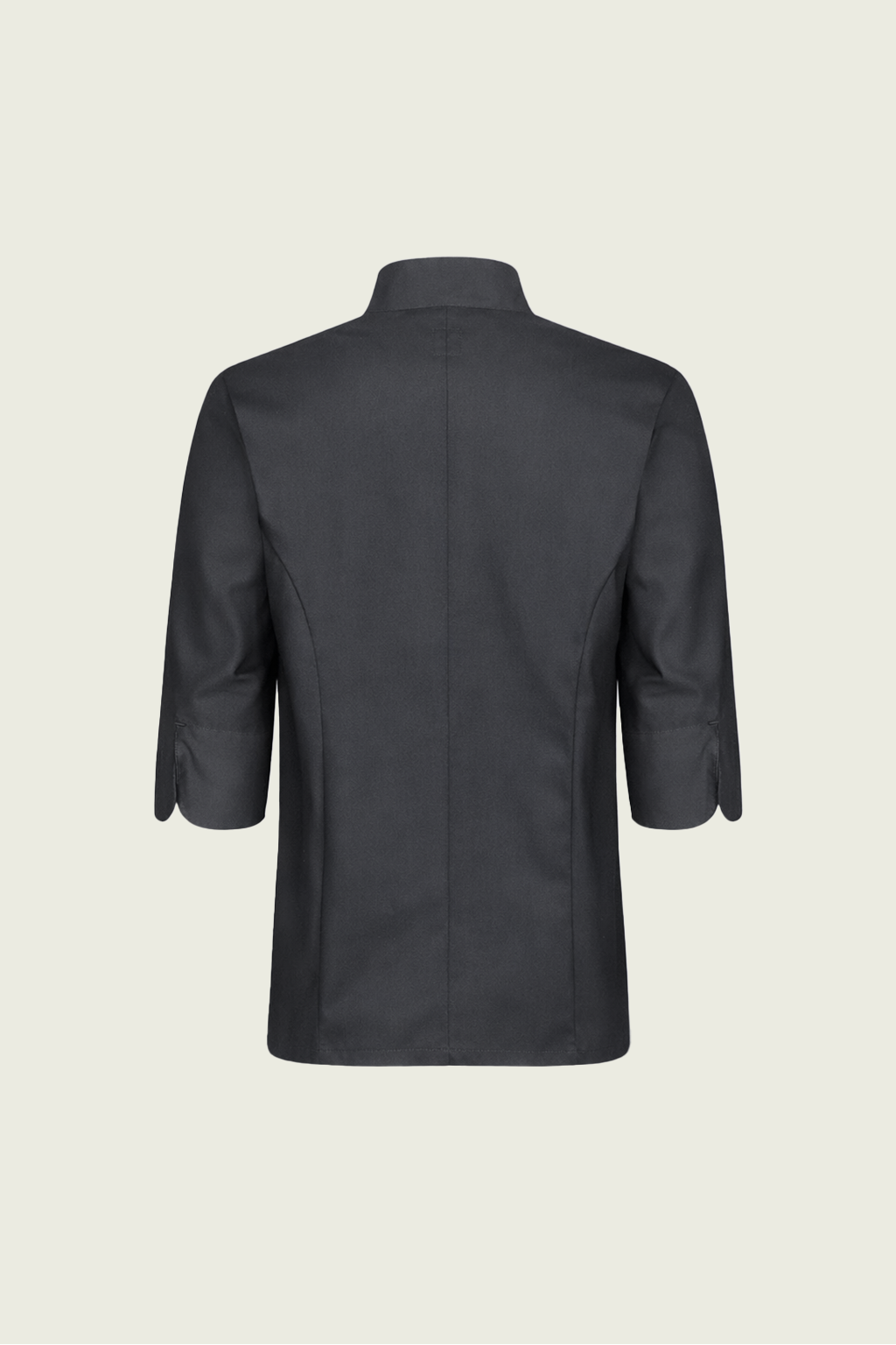Dark Grey 3/4 Sleeve Single Row Concealed Snap Button Chef Jacket | Mole Uniform