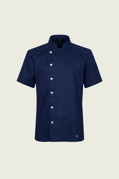 Lacivert çift çıtçıtlı, usta işi oranlara sahip şef ceketi - Mole Uniform