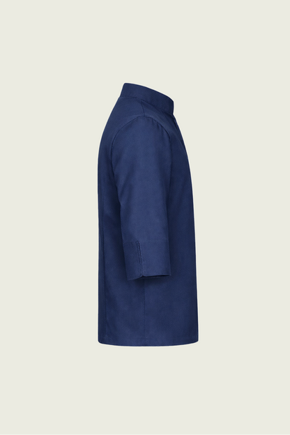 Lacivert-gri çift renkli 3/4 kol şef ceketi - Mole Uniform modern aşçı forması