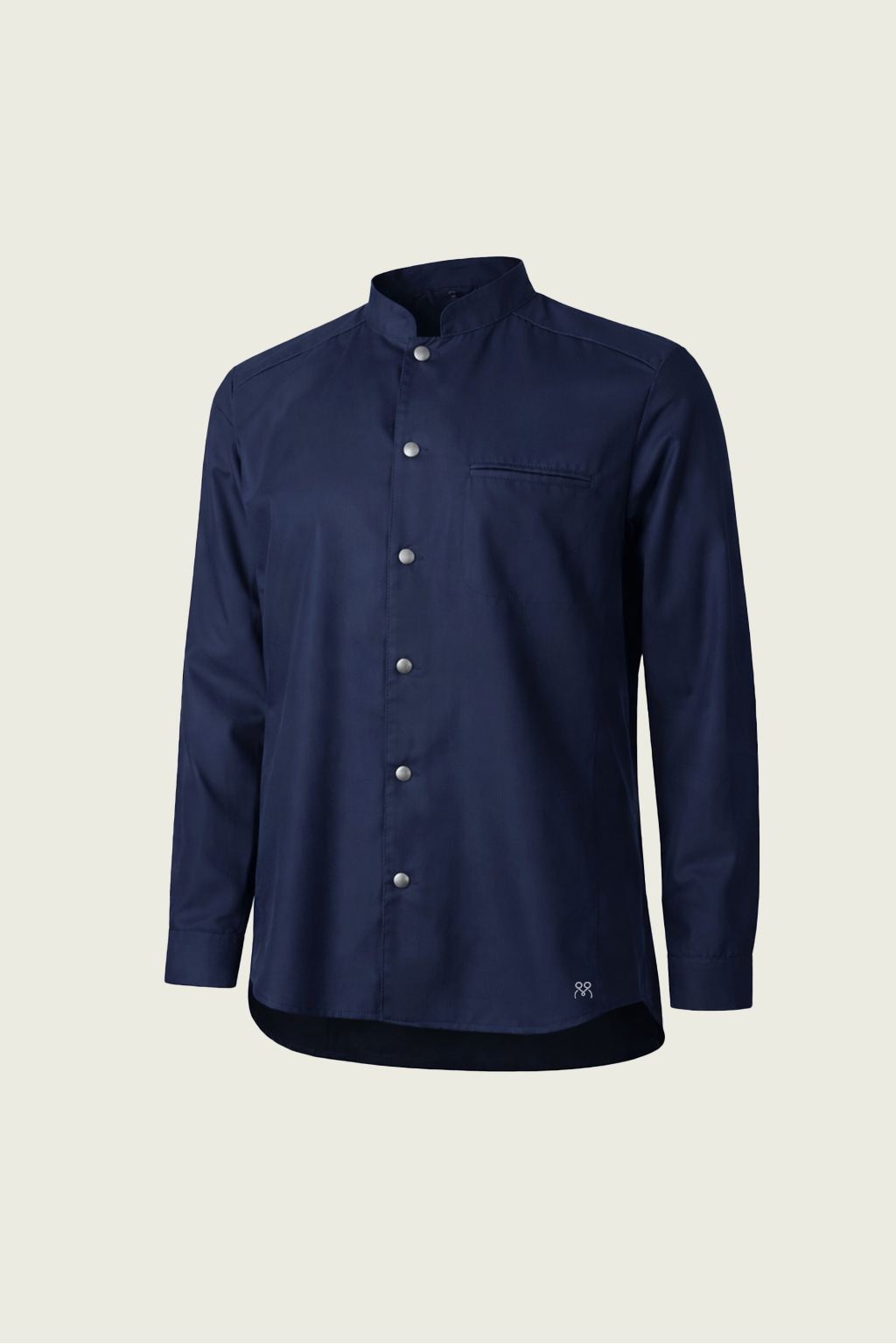 Lacivert tek sıra çıtçıtlı profesyonel şef ceketi - Mole Uniform