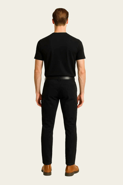 Siyah Kısa Kollu İş T-Shirt - Bisiklet Yaka | Mole Uniform