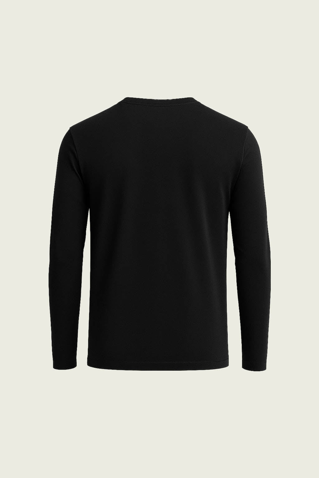 Black Long-Sleeve Work T-Shirt - Crew Neck | Mole Uniform