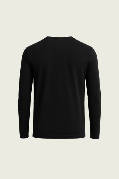 Black Long-Sleeve Work T-Shirt - Crew Neck | Mole Uniform