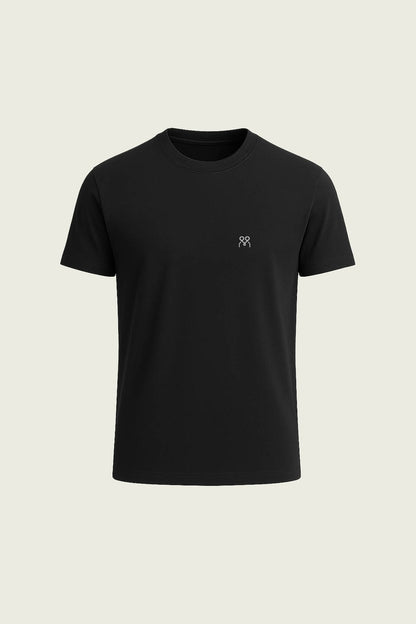 Siyah Kısa Kollu İş T-Shirt - Bisiklet Yaka | Mole Uniform