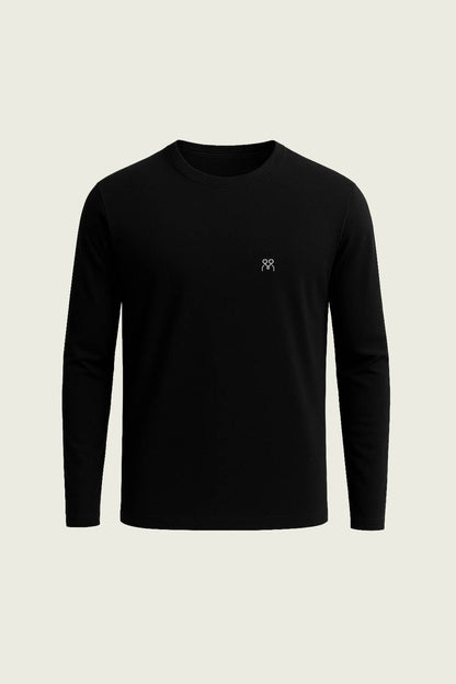 Black Long-Sleeve Work T-Shirt - Crew Neck | Mole Uniform