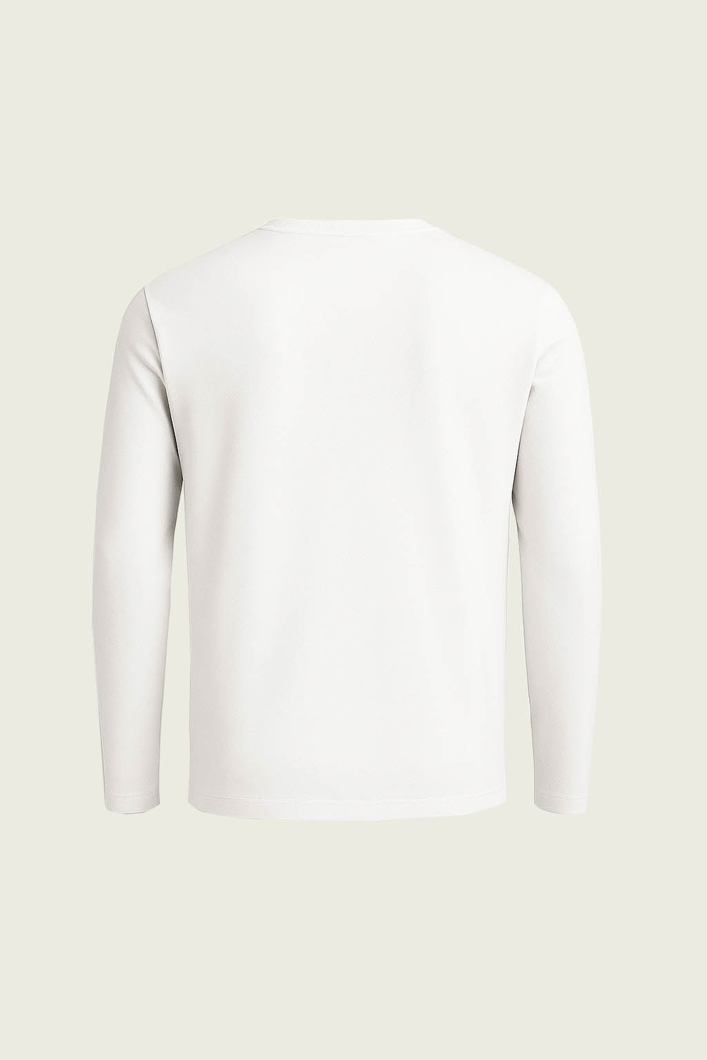 White Long-Sleeve Work T-Shirt - Crew Neck | Mole Uniform