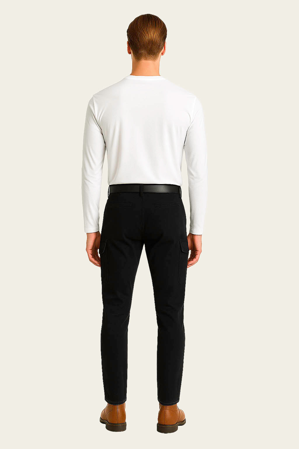 White Long-Sleeve Work T-Shirt - Crew Neck | Mole Uniform