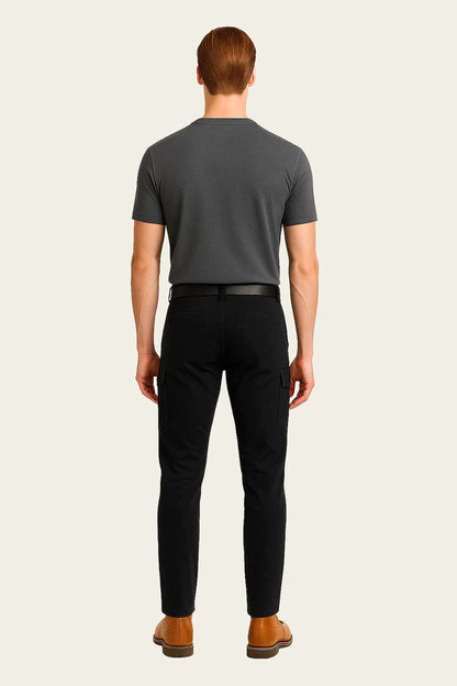 Koyu Gri Kısa Kollu İş T-Shirt - Bisiklet Yaka | Mole Uniform