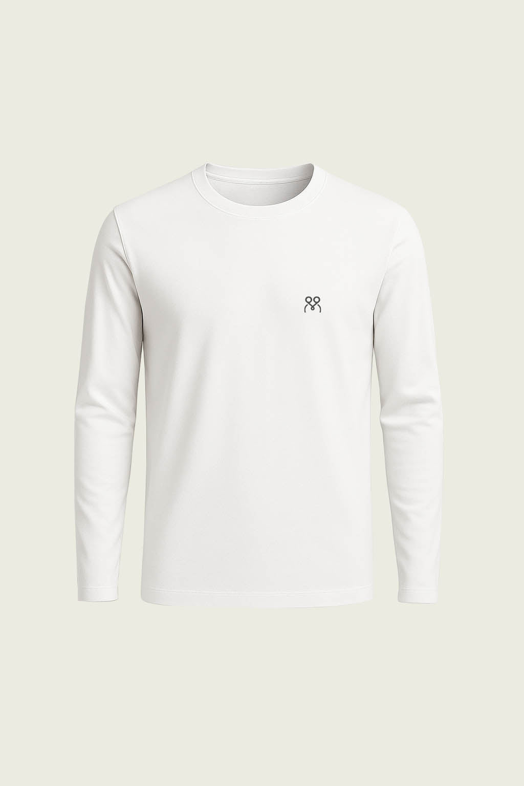 White Long-Sleeve Work T-Shirt - Crew Neck | Mole Uniform