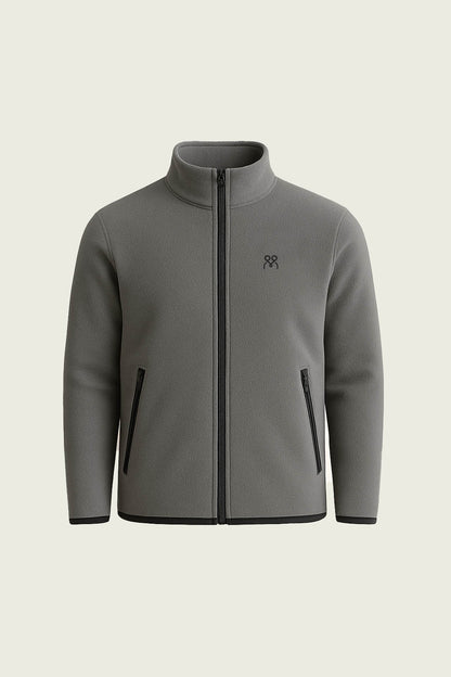 Dark Grey Fleece Cardigan Workwear - with Zipper Pockets | Mole Uniform