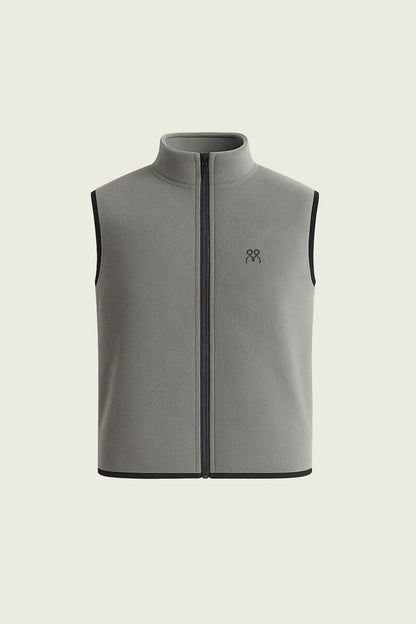 Gri Polar Yelek İş Kıyafeti - Fermuarlı | Mole Uniform