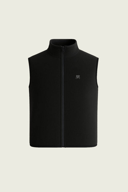 Siyah Polar Yelek İş Kıyafeti - Fermuarlı | Mole Uniform