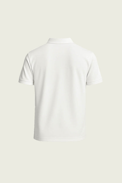 Beyaz Kısa Kollu İş T-Shirt - Polo Yaka | Mole Uniform
