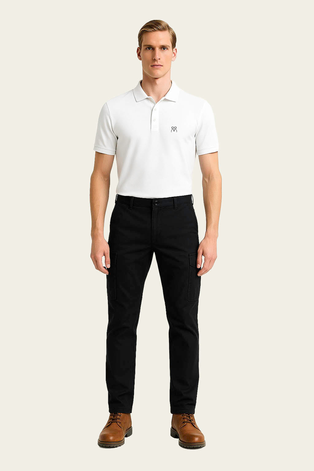 Beyaz Kısa Kollu İş T-Shirt - Polo Yaka | Mole Uniform