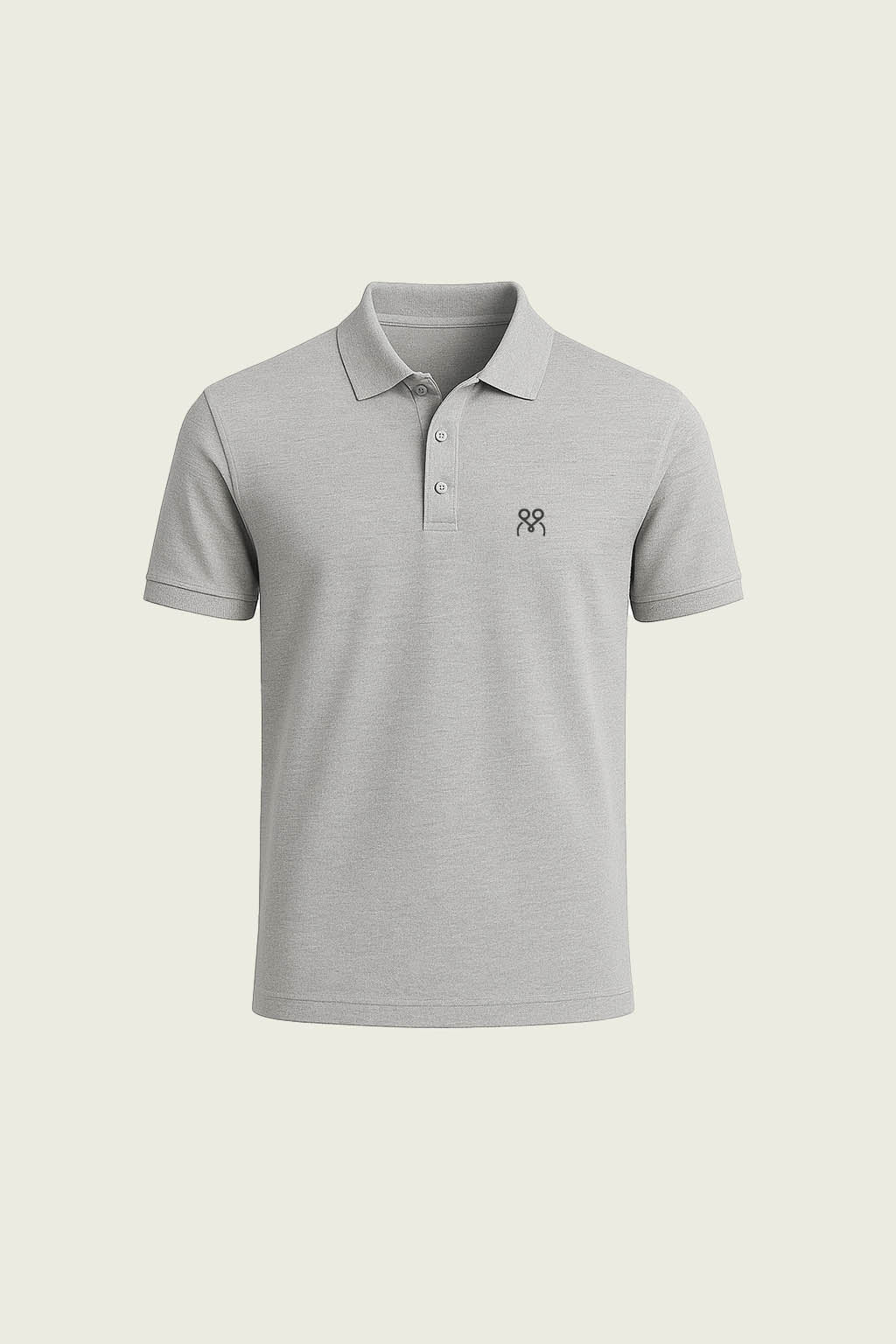 Açık Gri Kısa Kollu İş T-Shirt - Polo Yaka | Mole Uniform
