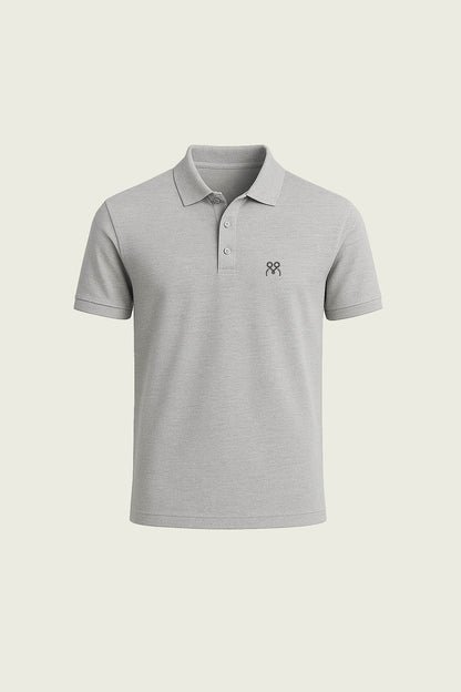Light Grey Short-Sleeved Work T-Shirt - Polo Collar | Mole Uniform