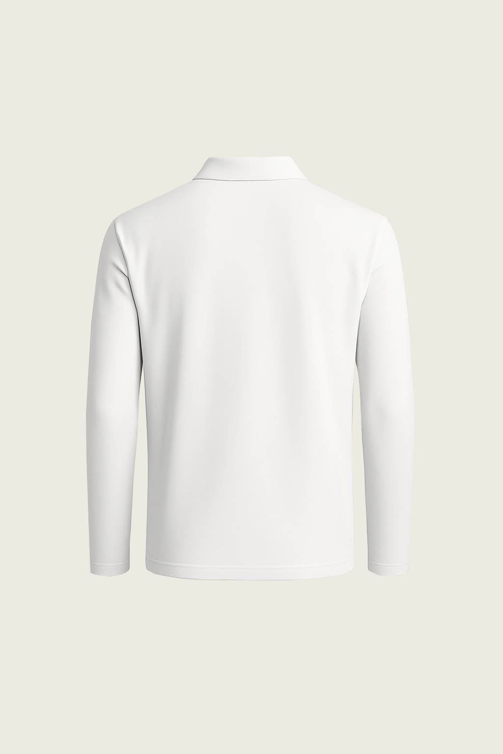 Beyaz Uzun Kollu İş T-Shirt - Polo Yaka | Mole Uniform