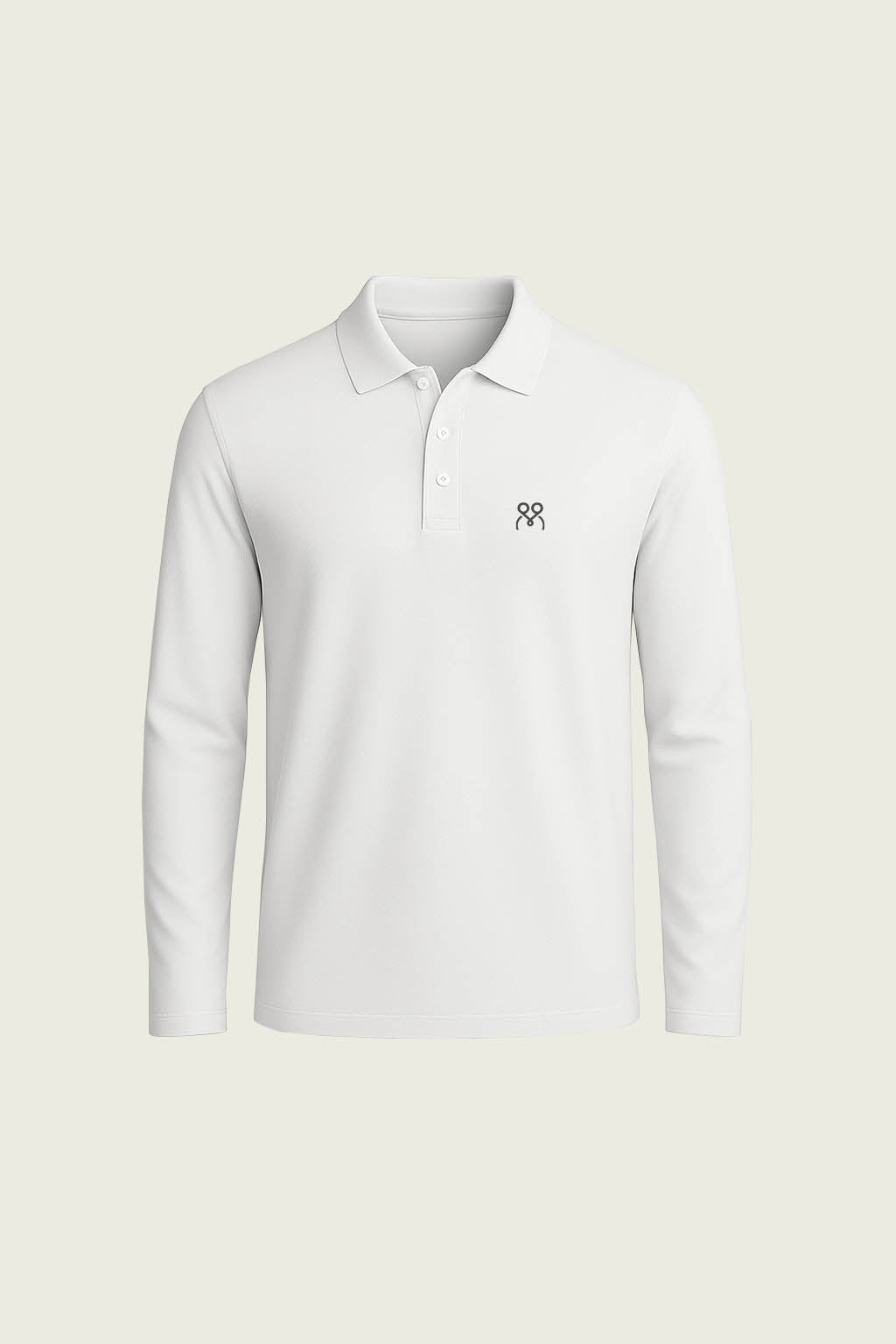 Beyaz Uzun Kollu İş T-Shirt - Polo Yaka | Mole Uniform