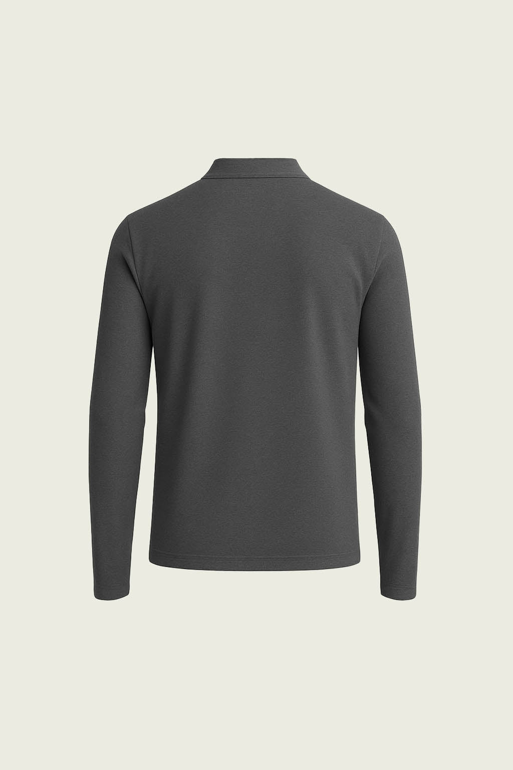 Koyu Gri Uzun Kollu İş T-Shirt - Polo Yaka | Mole Uniform