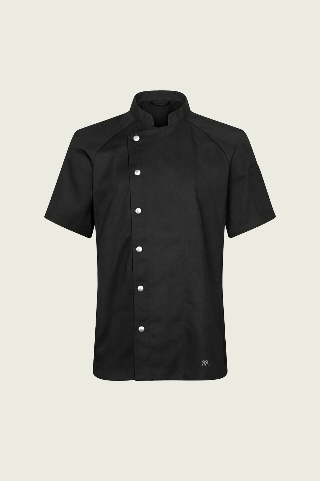 Siyah çift çıtçıtlı, bir sırası gizli tasarım şef ceketi - Mole Uniform